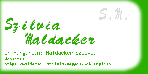 szilvia maldacker business card